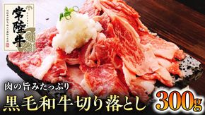 【和牛】常陸牛 厳選 切り落とし 肉 300g 国産 焼肉 焼き肉 バーベキュー BBQ ブランド牛 黒毛和牛 赤身 牛肉 ギフト 贈り物 お祝い 贈答 [BQ004us]