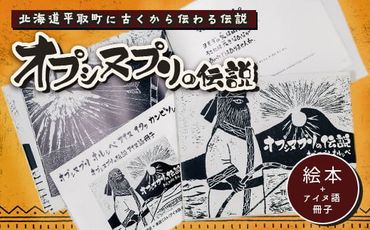 【オプシヌプリの伝説】絵本+アイヌ語冊子（アイヌ語訳、単語帳付き） ふるさと納税 人気 おすすめ ランキング 絵本 アイヌ アイヌ語 冊子 北海道 平取町 送料無料 BRTE001