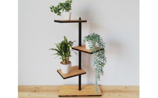 たくさん飾れるスタンドシェルフ 3段タイプ ナチュラル（天然木/完成品） [新星金属製作所 大阪府 守口市 20940981] 