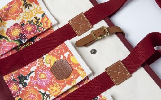 「琉球帆布」アートクラフトマンバッグ （RYUKA バタフライ）- 実用性 帆布 トート キャンバス生地 丈夫 ベーシック おしゃれ ファッション お出かけ かばん 鞄 手仕事 手づくり ハンドメイド 琉球帆布 伝統技術 沖縄県 八重瀬町【価格改定】