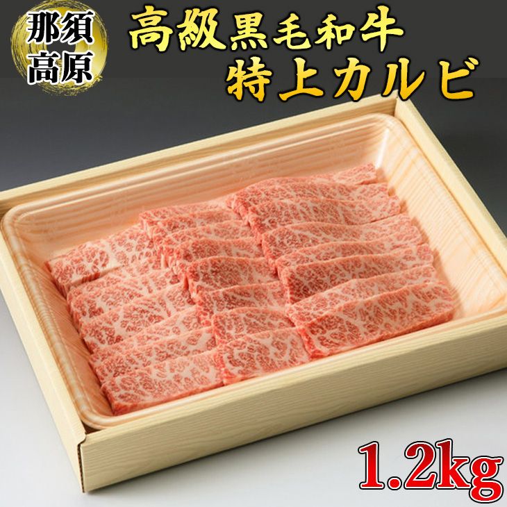 那須高原和牛特上カルビ1.2kg入 肉 牛肉 黒毛和牛 グルメ 栃木県 送料無料 ※着日指定不可