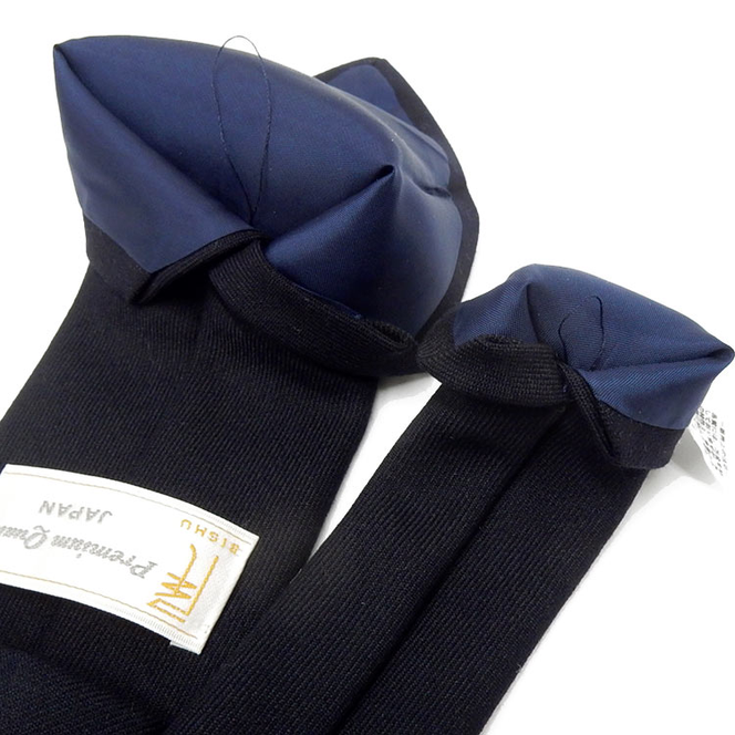 ウールネクタイ 濃紺/無地 尾州 ウール ネイビー 愛西市 / 石敬毛織株式会社 [AEAF017]