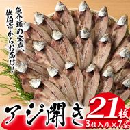 あじの開き(21枚)  魚 さかな 鯵 アジ おかず 肴 おつまみ 国産 大分県 佐伯市【GN011】【Ichihashi企画】