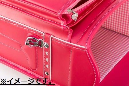 牛革ランドセル　色：チェリーピンク（フラットファイル対応サイズ）