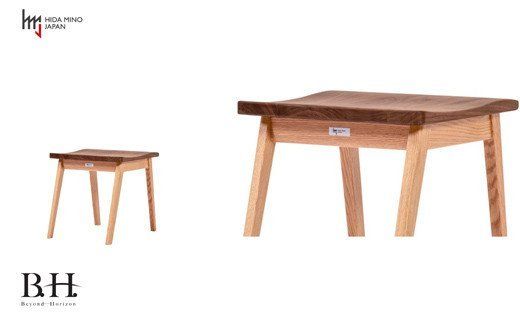 D120-04 B.H.スツール【オーク+ウォルナット材】 JBH-DSX2012 PNO+W