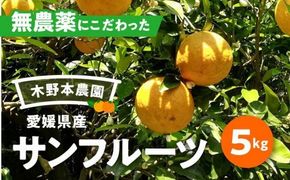 【栽培期間中農薬不使用】【先行受付】【数量限定】農園直送！愛媛県産サンフルーツ 5kg ｜ 柑橘 みかん ミカン 蜜柑 フルーツ 果物 ギフト 贈り物 栽培期間 無農薬 愛媛県産　※2025年4月上旬～6月下旬頃より順次発送予定