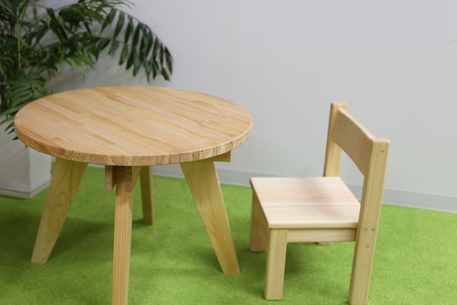 【国産・無垢の木】ヒノキのいす_5歳児向け N-mp-A05A