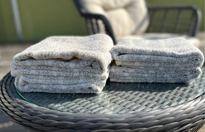 020C290 【THE EARTH TOWEL】４枚セットバスタオル／速乾泉州タオル（グレー）【泉州タオル 国産 吸水 普段使い シンプル 日用品】