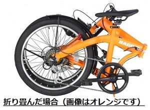 BAGGIO　防災対応20型６スピードノンパンク折りたたみ自転車　色：ブルー※沖縄・離島への発送はできません。ご了承ください。