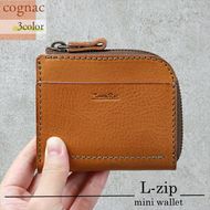 158-1012-090　【色/コニャック】 L-zipミニ財布 本革 レザー【 革 レザー 大阪府 門真市 】