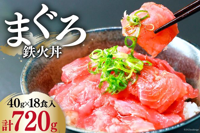 マグロ 鉄火丼 小分け 40g×6食×3袋 計18食分 計720g [TS-フーズプロダクツ 静岡県 吉田町 22424235] まぐろ 鮪 鉄火 鉄火丼 刺身 手巻き寿司 個包装 冷凍 簡単調理 長期保存