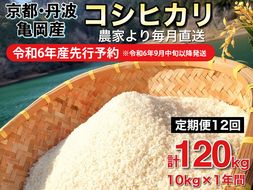 【令和6年産先行予約】米 定期便 10kg×12ヶ月 120kg コシヒカリ 佐伯の里の源流米 希少 農家直送 令和6年産 新米 白米 10キロ 12回 低農薬米 減農薬米 京都丹波産 こしひかり 家計応援 生活応援　※北海道・沖縄・離島配送不可 ※2024年10月以降発送予定