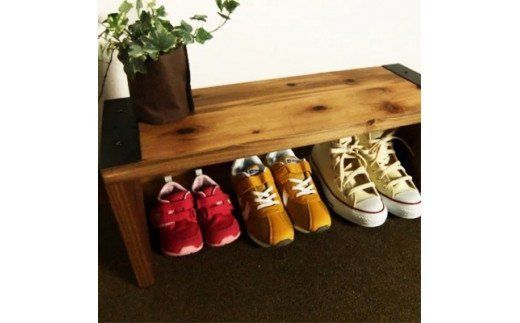 無垢材 シューズラック2個 [新星金属製作所 大阪府 守口市 20940903] リビング 玄関 子供部屋 トイレア インテリア 収納