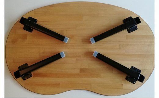 天然木 そら豆 折りたたみ ローテーブル Mサイズ｜新星金属製作所 大阪府 守口市 集成材 ナチュラル テーブル 折りたたみ ローテーブル リビング 子供 子供部屋 おしゃれ 家族 [0975]