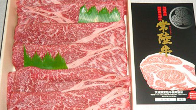 茨城県産高級黒毛和牛「常陸牛」　ももスライス　480g　[AI010ya]