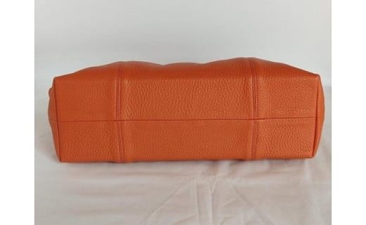 「鞄工房　香」横長トートバック　オレンジ FAA3033