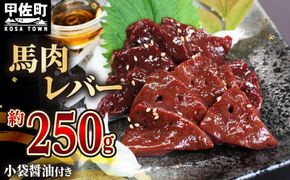 馬肉 250g【レバー】- 馬 馬レバー 特殊加工 レバ刺し ブロック 冷凍 馬刺し お肉 醤油付 低温調理 生食食感 人気 おすすめ 熊本県 甲佐町