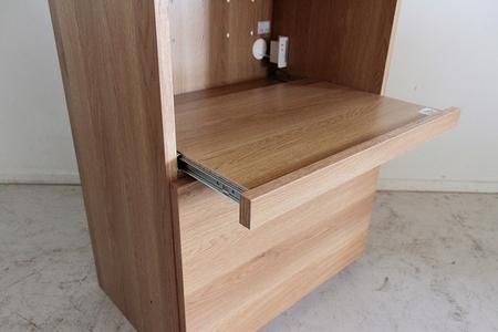 トラクト チェスト＋OP引出＋120天板 NA 【食器 キャビネット 家具 国産 組み合わせ 収納家具 完成品】(H060641)