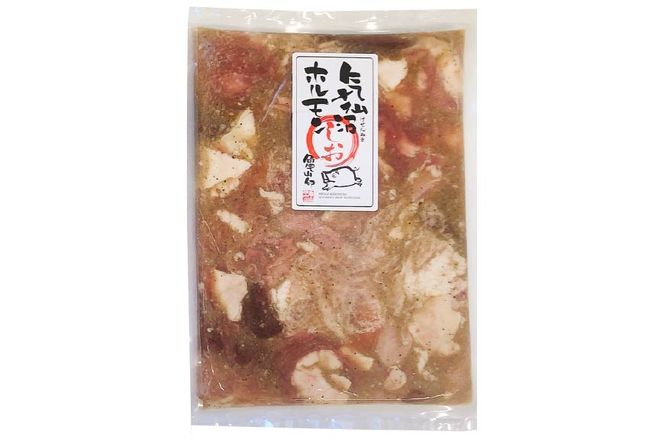 亀山印 気仙沼ホルモン しお味 500g ×2 [気仙沼市物産振興協会 宮城県 気仙沼市 20565252] 豚 生モツ ホルモン 塩 しお 味付き 焼肉 冷凍