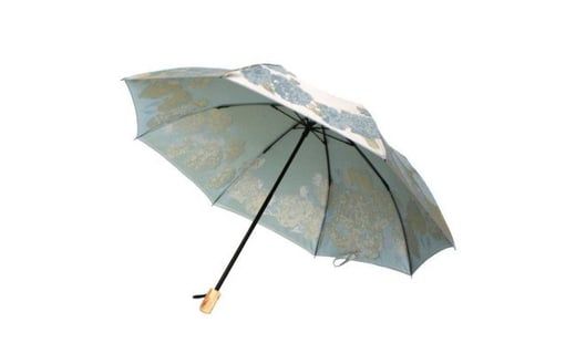 槙田商店【晴雨兼用折りたたみ傘】”絵おり” 紫陽花 FAA5061