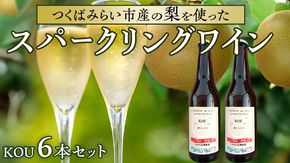 つくばみらい市産の 梨 を使った スパークリングワイン 「KOU」6本入 スパークリング ワイン シードル お酒 酒 果実酒 フルーツ 果物 [CZ05-NT]