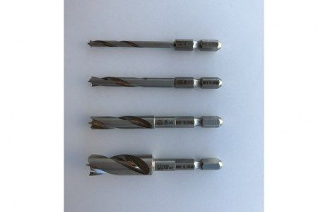 【ウッドスピーカーキット】竹用ドリル4本+ドリルロールバッグminiセット