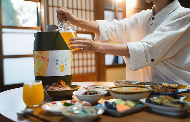 099H887 【ビールの縁側】KIX BEER 樽生ヴァイツェン ３リットル（専用ポンプ付き）【クラフトビール ビール お酒 地ビール びーる 泉佐野ブルーイング】