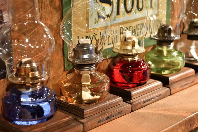 7分芯スタンドランプ（AS-128：アンバー（オレンジ））