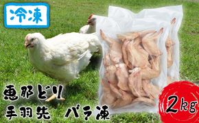 冷凍　恵那どり　手羽先　バラ凍　2kg [No.922]