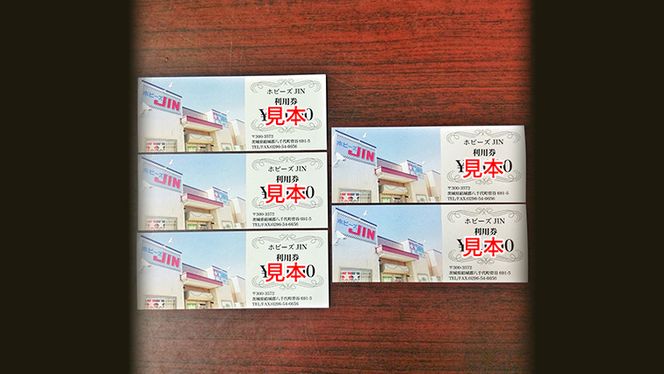 ホビーズJIN 利用券 5,000円分 （1,000円券×5枚） [BQ002ya]