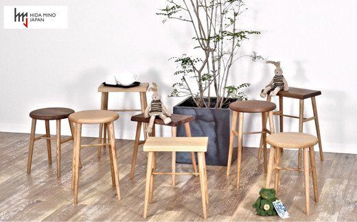 D75-03 トールスツール/サイドテーブル【オーク材】JCW73025O ONO