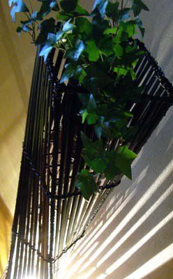 バンブー花台ネジレランプ　BV-2