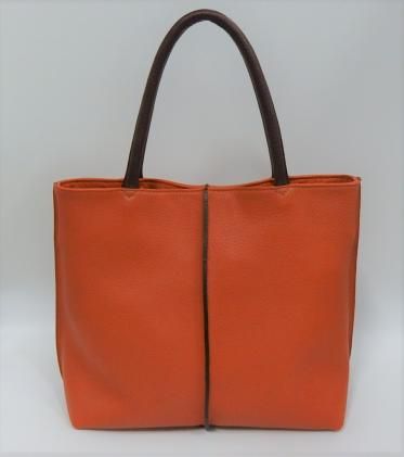 「鞄工房　香」センターライントートバッグ オレンジ FAA3021