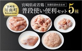 ※発送月が選べる※宮崎県若鶏普段使い便利５種セット【鶏 肉 鶏肉 簡単 使いやすい おかず お弁当 小分け】 [F6913]