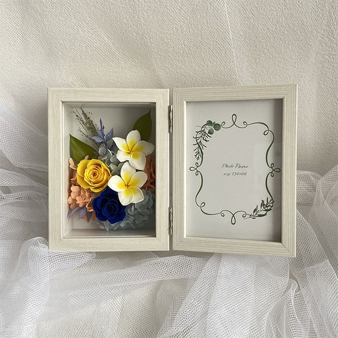 AJ128-1 プリザーブドフラワー【フォトフレーム・プルメリア】春日部市 シュガーパイン