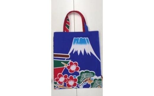 大漁旗/大きなトートバッグ/マチ付き/グリーン系/ハンドメイド/手づくり 大きめトートバッグ めで鯛 大漁旗 ハンドメイド ショルダー