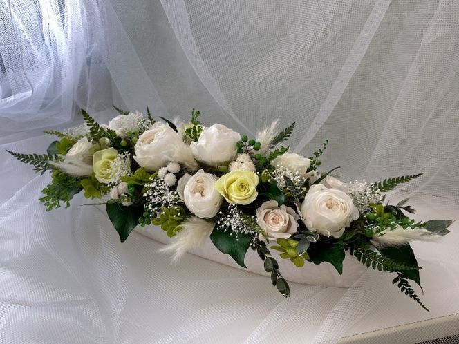 AJ098-2 プリザーブドフラワー【プレジール/ピュアグリーン】春日部市 シュガーパイン