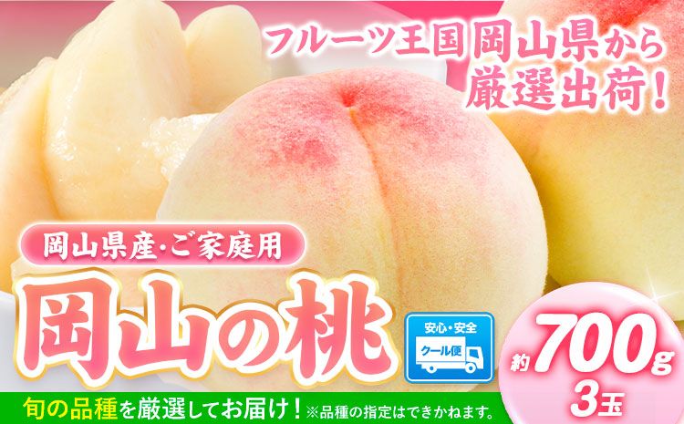 [2025年先行予約] 桃 岡山県産 岡山の桃 約700g [2025年6月下旬-9月上旬頃出荷] 白桃 岡山 白桃 はくとう スイーツ フルーツ 果物 先行予約 数量限定 期間限定 岡山 矢掛町 モモ もも 清水白桃 白鳳 白麗---ofn_cwomx_l69_24_8000_h3---