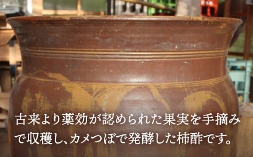 【業界誌 (料理通信) お宝食材コンテスト ベスト20選出】天然 酵母 柿酢 200ml×1本 + 300ml×1本 / 6年熟成 南島原市 / 中邨 [SAG001] 