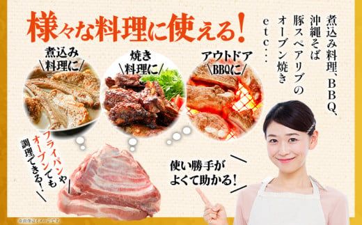 ふくよか豚スペアリブブロックカット2枚約2kg 豚スペアリブブロック 計2kg（約1kg×2枚） 豚スペアリブ 豚肉 ブタ肉 ぶた肉 塊肉 ブロック肉 お肉 スペアリブ ふくよか豚 BBQ 煮込み料理 アウトドア 冷蔵