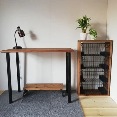 無垢材 デスク組立 工具不要 ワークデスク 1000×500｜新星金属製作所 大阪府 守口市 テーブル ワークデスク リモート リビング 子供部屋 新生活 引っ越し [0937]