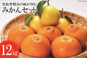 CA040 雲仙普賢岳の風が育む みかんセット 12kg [みかん ミカン 旬 12キロ 長崎県 島原市]