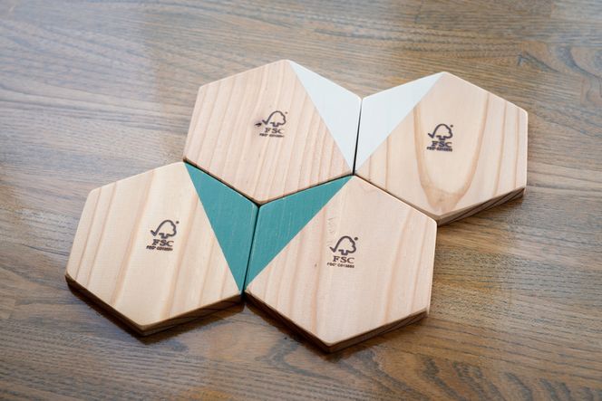 森と雪のコースター（4枚）セット【受注生産商品】 BHRA008