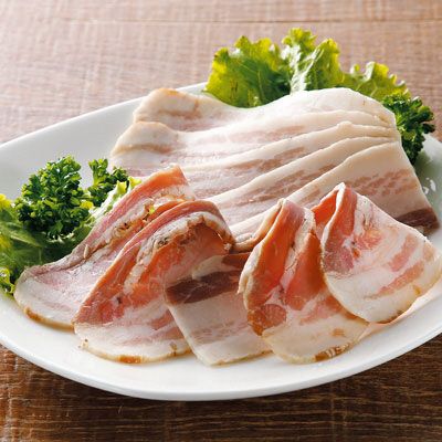 【定期便】子供に食べさせたい無添加ベーコン＆ハム＆パンチェッタ吊焼きB　全３回