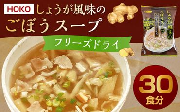～九州産ごぼう使用～ しょうが風味のごぼう フリーズドライスープ 30食
