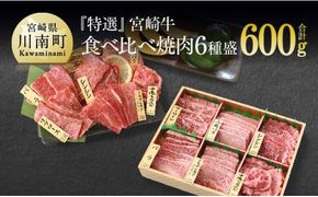 【特選】宮崎牛6種盛 焼肉食べ比べセット [G7425]