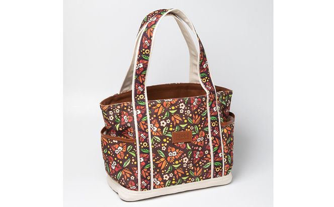 「琉球帆布」ショッピングトート / ブーゲンビリア - 帆布 布 丈夫 トートバッグ 人気 アーティスト イラストレーター Pokke104 池城由紀乃 おしゃれ レディース ファッション お出かけ かばん 鞄 手仕事 手づくり ハンドメイド 琉球帆布 伝統技術 沖縄県 八重瀬町【価格改定】