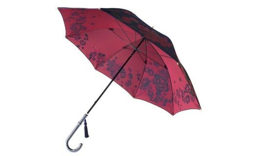 槙田商店【晴雨兼用】長傘 ”絵おり” 大バラ：紺 FAA5071