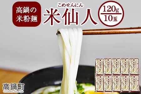 [高鍋の米粉麺「米仙人」 120g×10玉]翌月末迄に順次出荷します[c893_tr_x2]