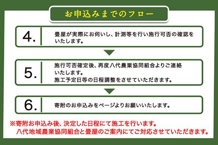 高級畳表「ひのさくら」 畳表と床の新調 2畳分 たたみ JAやつしろ営農部い業センター市場課 事前に連絡が必要になります---sh_jathsktos_180d_22_220000_2j---